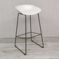 Scandinavian Plastic Bar Stools Footrest Indoor Counter Stool with Metal Legs