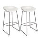 Scandinavian Plastic Bar Stools Footrest Indoor Counter Stool with Metal Legs