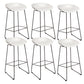 Scandinavian Plastic Bar Stools Footrest Indoor Counter Stool with Metal Legs