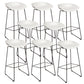 Scandinavian Plastic Bar Stools Footrest Indoor Counter Stool with Metal Legs