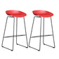Scandinavian Plastic Bar Stools Footrest Indoor Counter Stool with Metal Legs