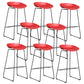 Scandinavian Plastic Bar Stools Footrest Indoor Counter Stool with Metal Legs