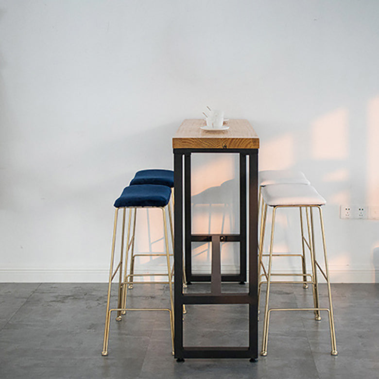 Glam Metallhocker gepolsterte Thekenhocker im matten Finish für Innenräume