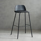 Plastic Scandinavian Bar Stools Low Back Barstool with 4 Iron Legs