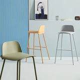 Tabourets de bar Scandinave en plastique basse-bar-tabouret avec 4 jambes de fer