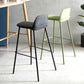 Plastic Scandinavian Bar Stools Low Back Barstool with 4 Iron Legs