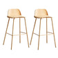 Plastic Scandinavian Bar Stools Low Back Barstool with 4 Iron Legs