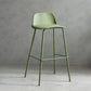 Plastic Scandinavian Bar Stools Low Back Barstool with 4 Iron Legs