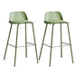 Plastic Scandinavian Bar Stools Low Back Barstool with 4 Iron Legs