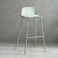 Plastic Scandinavian Bar Stools Low Back Barstool with 4 Iron Legs