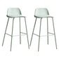 Plastic Scandinavian Bar Stools Low Back Barstool with 4 Iron Legs