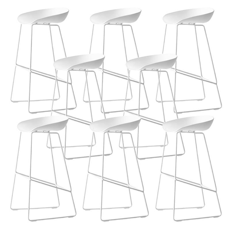 Sgabelli da bar di sedile per sede di plastica scandinavo bristol con base di ferro