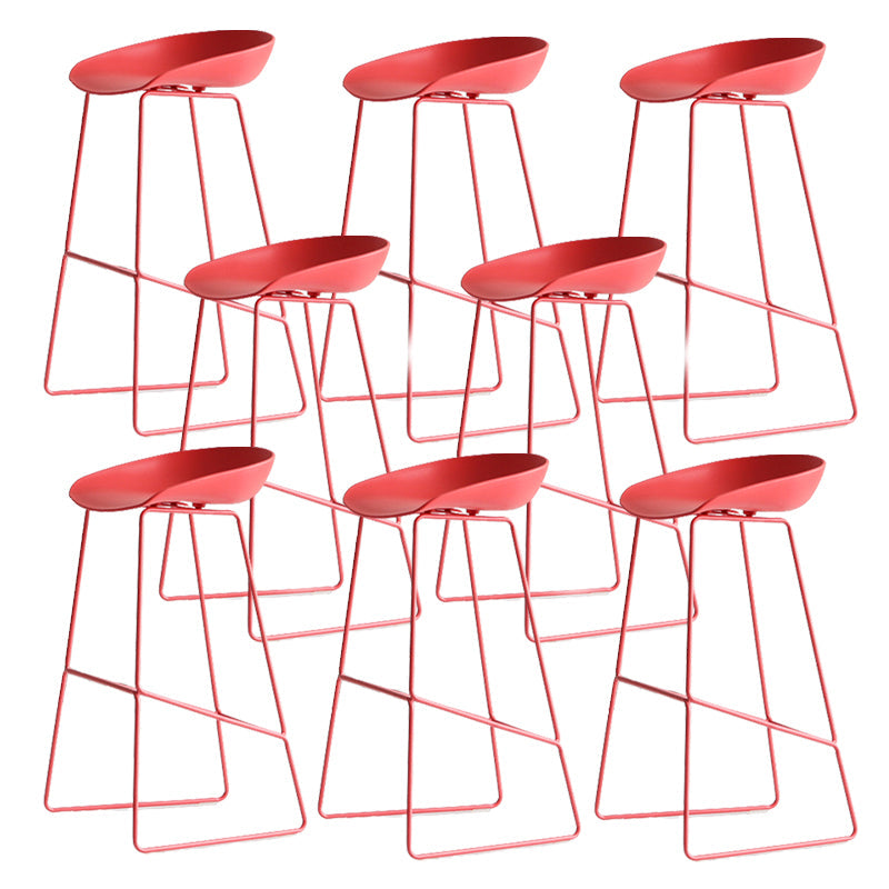 Sgabelli da bar di sedile per sede di plastica scandinavo bristol con base di ferro