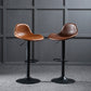 Adjustable Height Bucket Seat Bar Stools Faux Leather Swivel Barstool