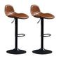Adjustable Height Bucket Seat Bar Stools Faux Leather Swivel Barstool