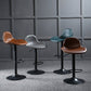 Adjustable Height Bucket Seat Bar Stools Faux Leather Swivel Barstool