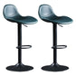 Adjustable Height Bucket Seat Bar Stools Faux Leather Swivel Barstool