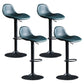 Adjustable Height Bucket Seat Bar Stools Faux Leather Swivel Barstool