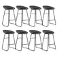 Contemporary Iron Base Bar Stools Plastic Bucket Seat Barstool for Home