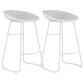 Contemporary Iron Base Bar Stools Plastic Bucket Seat Barstool for Home