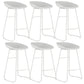 Contemporary Iron Base Bar Stools Plastic Bucket Seat Barstool for Home