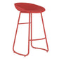Contemporary Iron Base Bar Stools Plastic Bucket Seat Barstool for Home