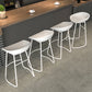 Contemporary Iron Base Bar Stools Plastic Bucket Seat Barstool for Home
