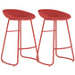 Contemporary Iron Base Bar Stools Plastic Bucket Seat Barstool for Home