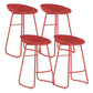 Contemporary Iron Base Bar Stools Plastic Bucket Seat Barstool for Home
