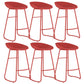 Contemporary Iron Base Bar Stools Plastic Bucket Seat Barstool for Home