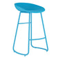 Contemporary Iron Base Bar Stools Plastic Bucket Seat Barstool for Home