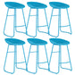 Contemporary Iron Base Bar Stools Plastic Bucket Seat Barstool for Home