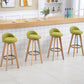 Contemporary Wood Stool Fabric Cushion in Matte Finish for Indoor