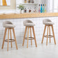 Contemporary Wood Stool Fabric Cushion in Matte Finish for Indoor