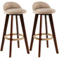 Contemporary Wood Stool Fabric Cushion in Matte Finish for Indoor