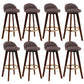 Contemporary Wood Stool Fabric Cushion in Matte Finish for Indoor