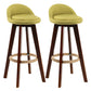 Contemporary Wood Stool Fabric Cushion in Matte Finish for Indoor