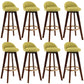 Contemporary Wood Stool Fabric Cushion in Matte Finish for Indoor