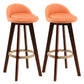 Contemporary Wood Stool Fabric Cushion in Matte Finish for Indoor