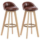 Contemporary Wood Stool Fabric Cushion in Matte Finish for Indoor