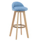 Contemporary Wood Stool Fabric Cushion in Matte Finish for Indoor