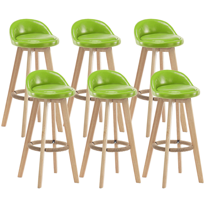 Contemporary Wood Stool Fabric Cushion in Matte Finish for Indoor
