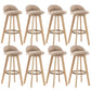 Contemporary Wood Stool Fabric Cushion in Matte Finish for Indoor