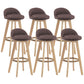 Contemporary Wood Stool Fabric Cushion in Matte Finish for Indoor