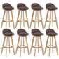 Contemporary Wood Stool Fabric Cushion in Matte Finish for Indoor