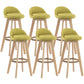 Contemporary Wood Stool Fabric Cushion in Matte Finish for Indoor