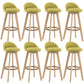 Contemporary Wood Stool Fabric Cushion in Matte Finish for Indoor
