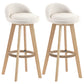 Contemporary Wood Stool Fabric Cushion in Matte Finish for Indoor