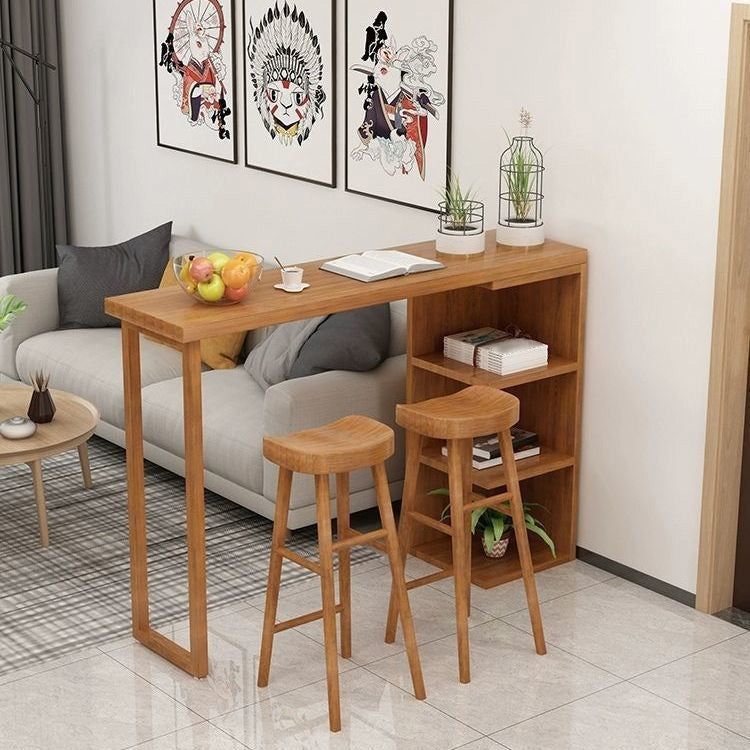 Mesa de bar contemporánea de 1/2/3 piezas, juego de mesa rectangular de madera para cocina