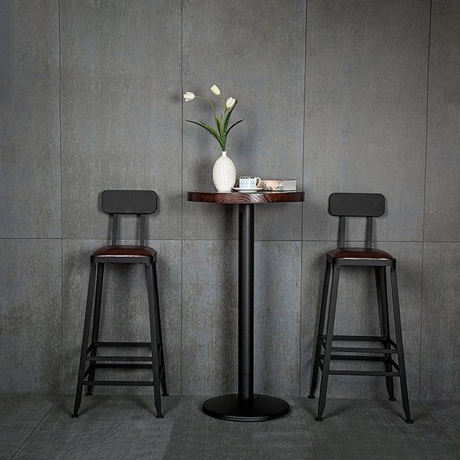 Juego de mesa de Bar Industrial de madera maciza de 1/2/3 piezas, juego de mostrador redondo para uso doméstico